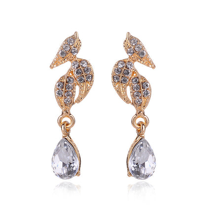 1 Pair Fashion Geometric Alloy Plating Rhinestones Women's Ear Studs