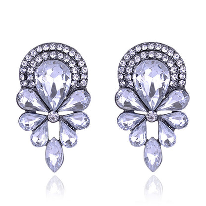 1 Pair Fashion Geometric Alloy Plating Rhinestones Women's Ear Studs