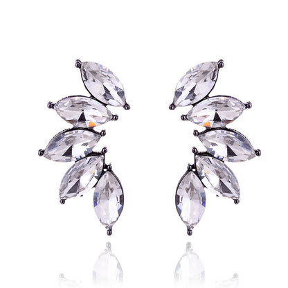 1 Pair Glam Geometric Alloy Inlay Artificial Crystal Women's Drop Earrings