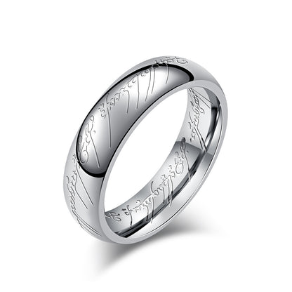 1 Piece Fashion Symbol Titanium Steel Polishing Rings