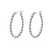 1 Pair Elegant Twist Stainless Steel Plating Hoop Earrings