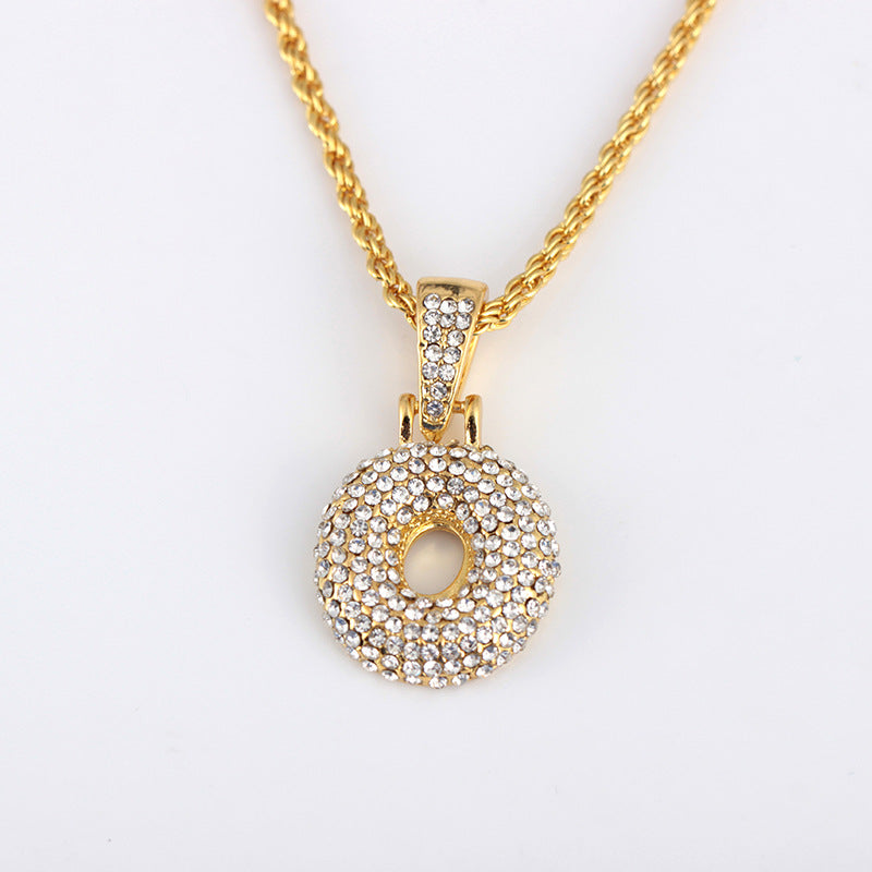 1 Piece Fashion Letter Alloy Inlay Rhinestones Unisex Necklace