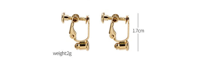 1 Pair Fashion Geometric Solid Color Metal Plating Women's Ear Clips