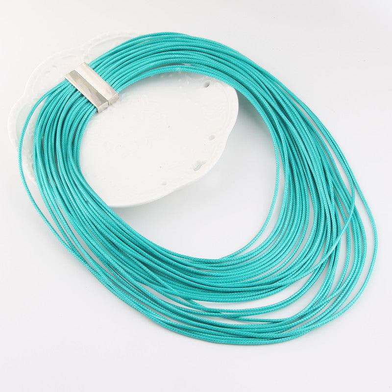 Fashion Solid Color Leather Rope Wholesale Necklace