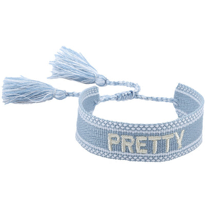 Fashion Letter Polyester Cotton Embroidery Braid Unisex Bracelets