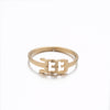 1 Piece Retro Letter Stainless Steel Plating Open Ring