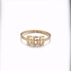 1 Piece Retro Letter Stainless Steel Plating Open Ring