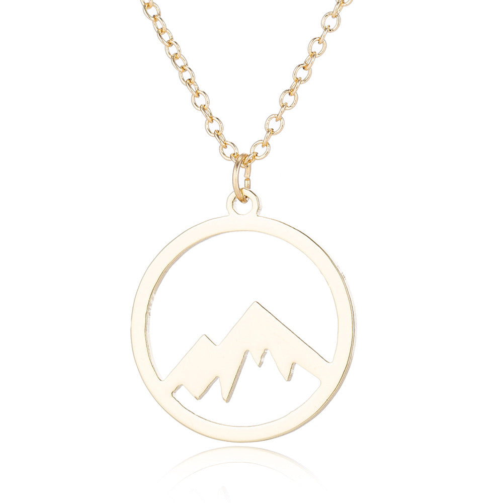 1 Piece Fashion Mountain Titanium Steel Pendant Necklace