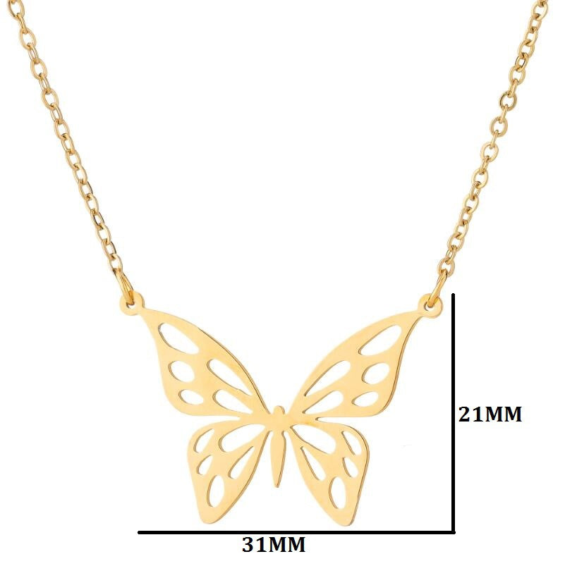 1 Piece Fashion Butterfly Stainless Steel Plating Necklace