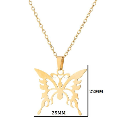 1 Piece Fashion Butterfly Stainless Steel Plating Necklace