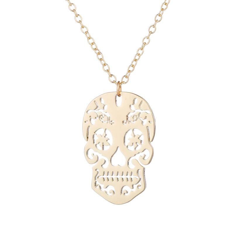 1 Piece Retro Skull Stainless Steel Plating Pendant Necklace