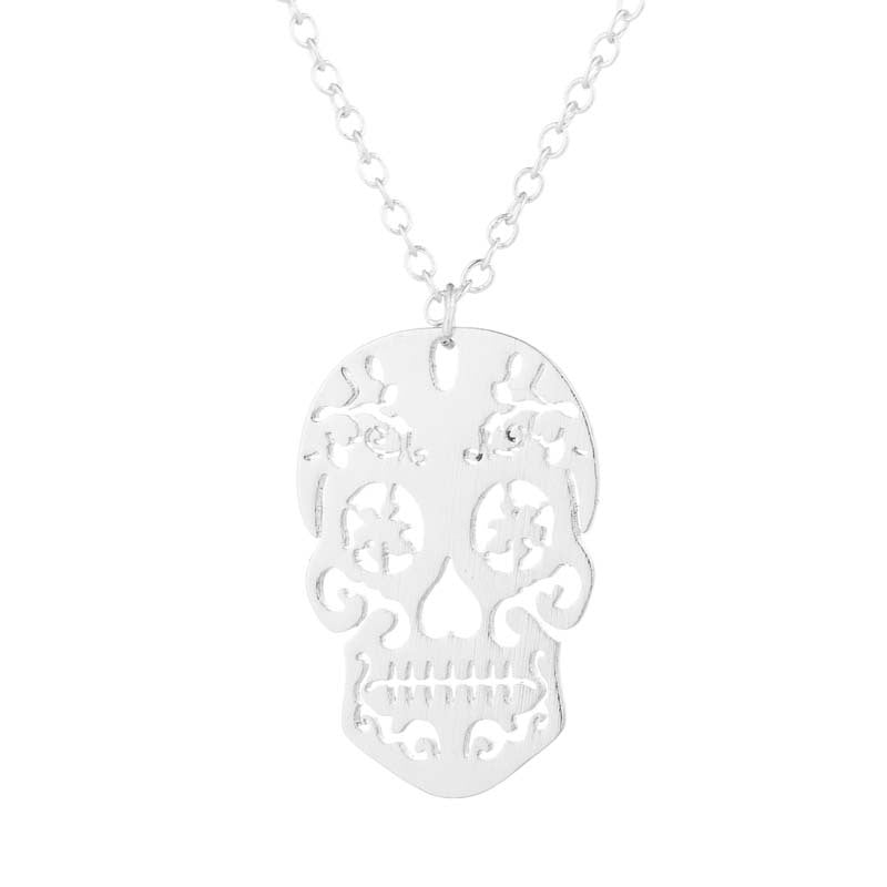 1 Piece Retro Skull Stainless Steel Plating Pendant Necklace