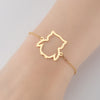 Fashion Animal 201 Stainless Steel 18K Gold Plated Bracelets In Bulk