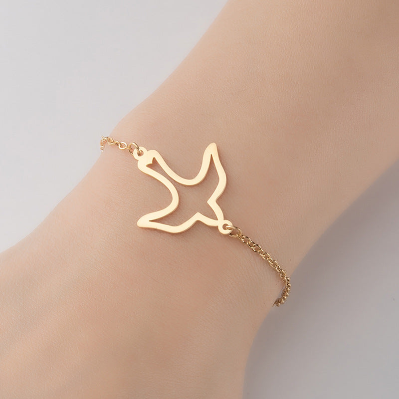 Fashion Animal 201 Stainless Steel 18K Gold Plated Bracelets In Bulk