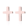 1 Pair Simple Style Cross Plating Stainless Steel Ear Studs