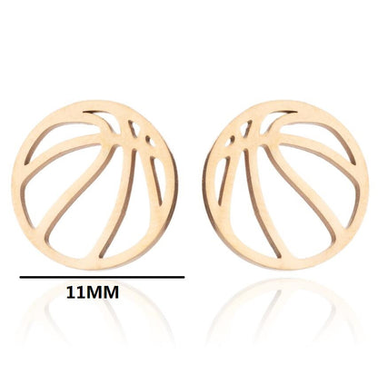 1 Pair Fashion Ball Stainless Steel Plating Ear Studs