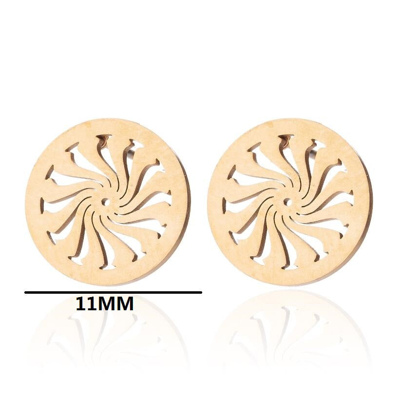 1 Pair Fashion Ball Stainless Steel Plating Ear Studs