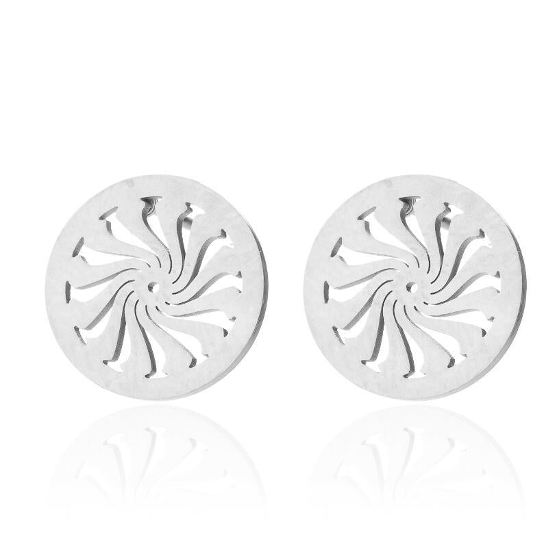 1 Pair Fashion Ball Stainless Steel Plating Ear Studs