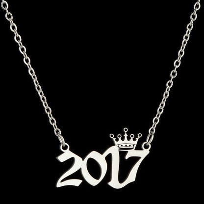 1 Piece Fashion Number Stainless Steel Plating Necklace