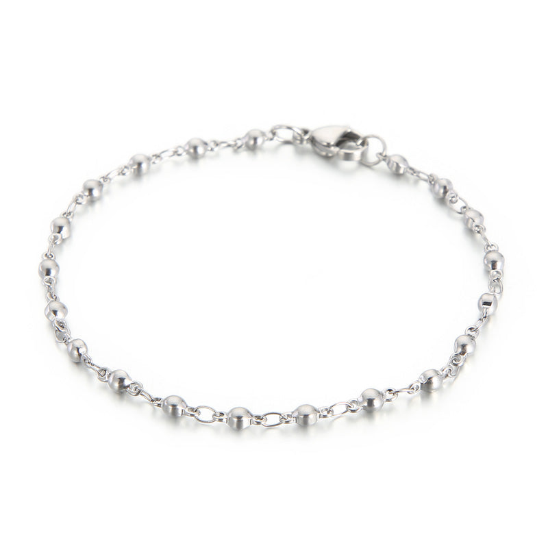 1 Piece Fashion Geometric Titanium Steel Plating Women's Anklet