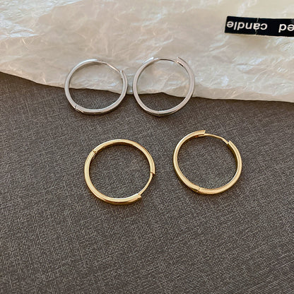 1 Pair Simple Style Circle Alloy Plating Women's Earrings