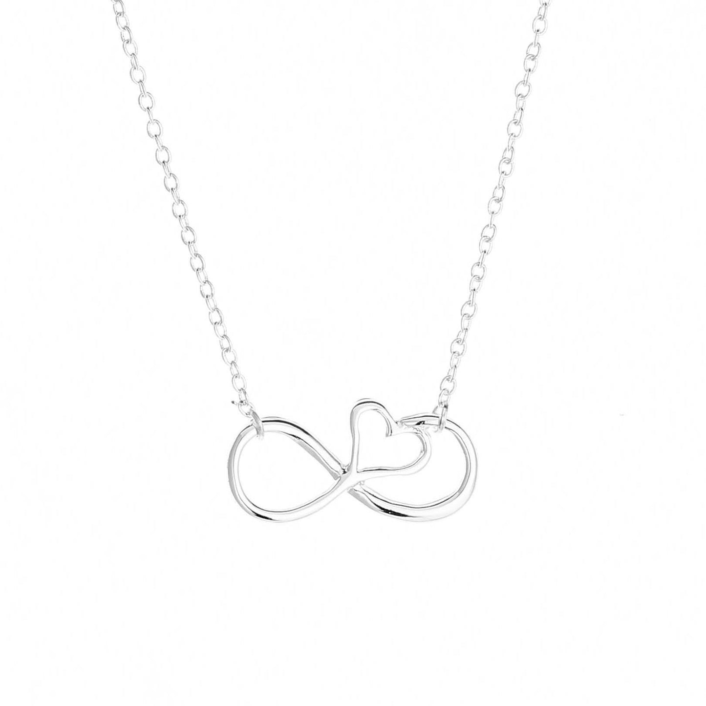 Fashion Infinity Heart Shape Alloy Plating Valentine's Day Women's Necklace