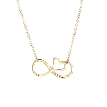 Fashion Infinity Heart Shape Alloy Plating Valentine's Day Women's Necklace