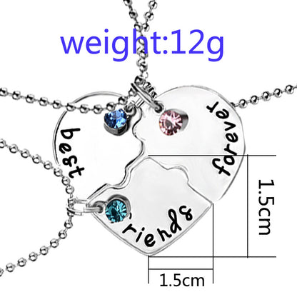 1 Piece Simple Style Letter Alloy Inlay Rhinestones Unisex Pendant Necklace