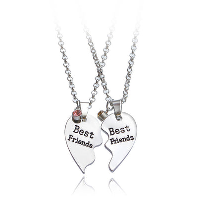 1 Piece Simple Style Letter Alloy Inlay Rhinestones Unisex Pendant Necklace