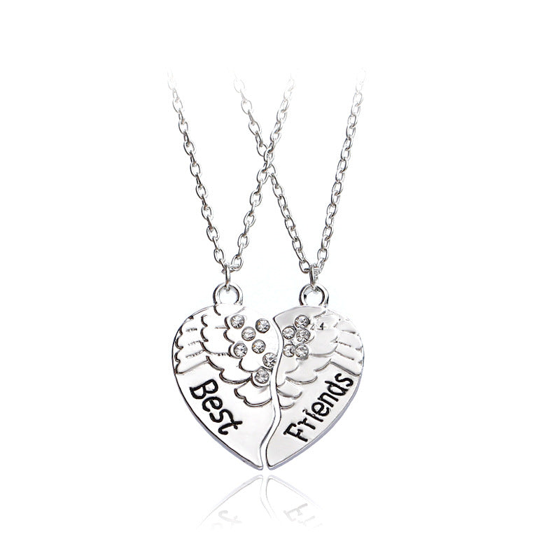 1 Piece Simple Style Letter Alloy Inlay Rhinestones Unisex Pendant Necklace