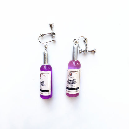 1 Pair Fashion Wine Bottle Resin Handmade Women's Drop Earrings