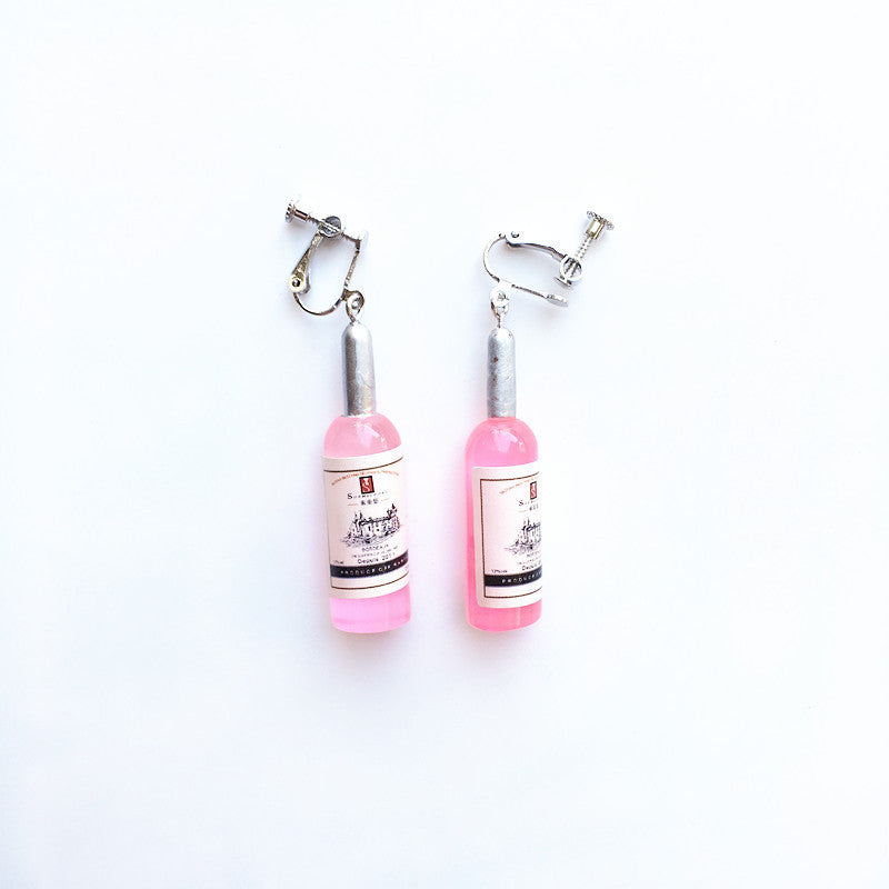 1 Pair Fashion Wine Bottle Resin Handmade Women's Drop Earrings