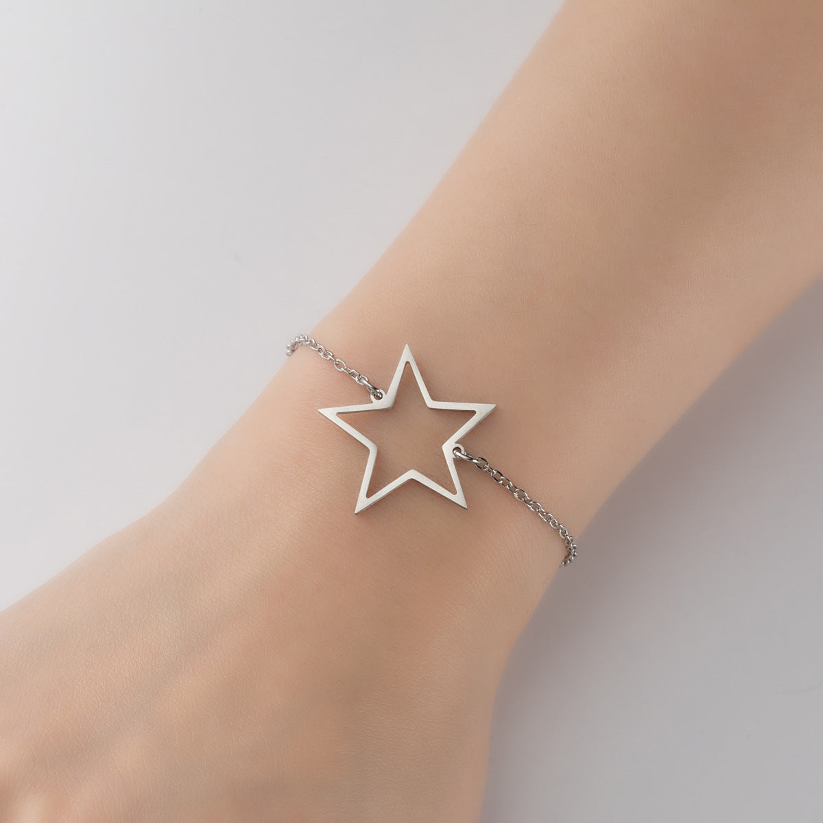 1 Piece Fashion Leaf Star Stainless Steel Plating Bracelets