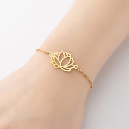 1 Piece Fashion Leaf Star Stainless Steel Plating Bracelets