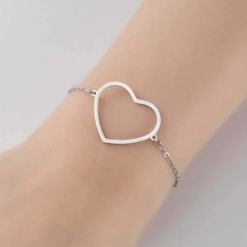 1 Piece Fashion Star Heart Shape Lightning Titanium Steel Bracelets