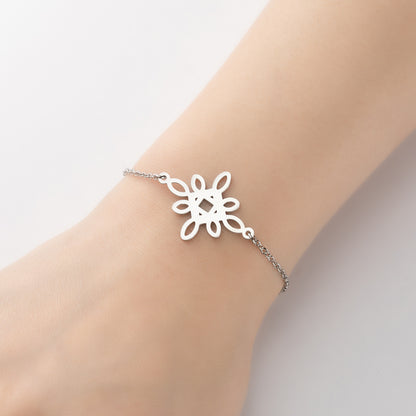 1 Piece Simple Style Leaf Ball Stainless Steel Plating Bracelets