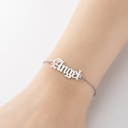 1 Piece Simple Style Letter Stainless Steel Plating Bracelets