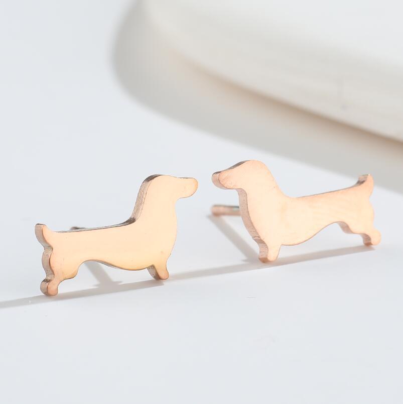 1 Pair Simple Style Animal Titanium Steel Ear Studs