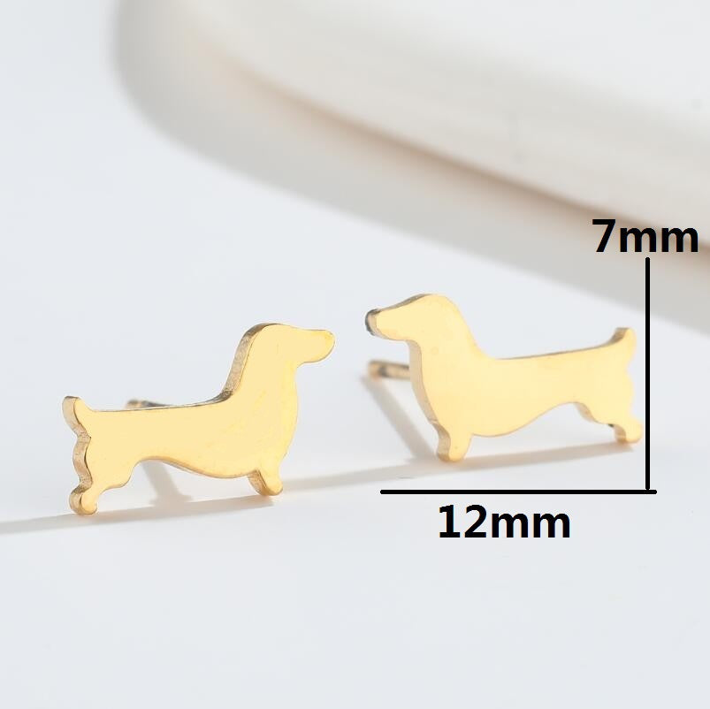 1 Pair Simple Style Animal Titanium Steel Ear Studs