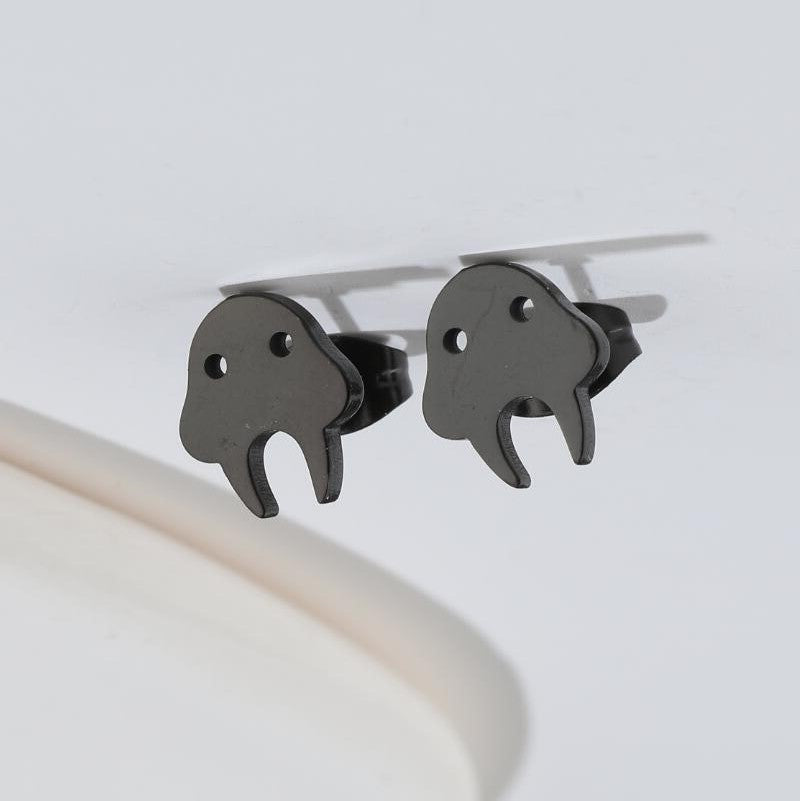 1 Pair Simple Style Animal Titanium Steel Ear Studs