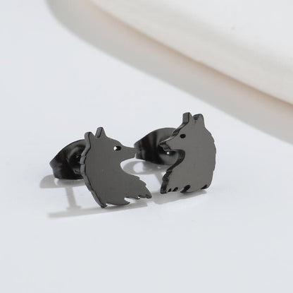 1 Pair Simple Style Animal Titanium Steel Ear Studs