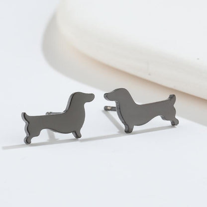 1 Pair Simple Style Animal Titanium Steel Ear Studs