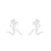 1 Pair Fashion Geometric Titanium Steel Plating Ear Studs