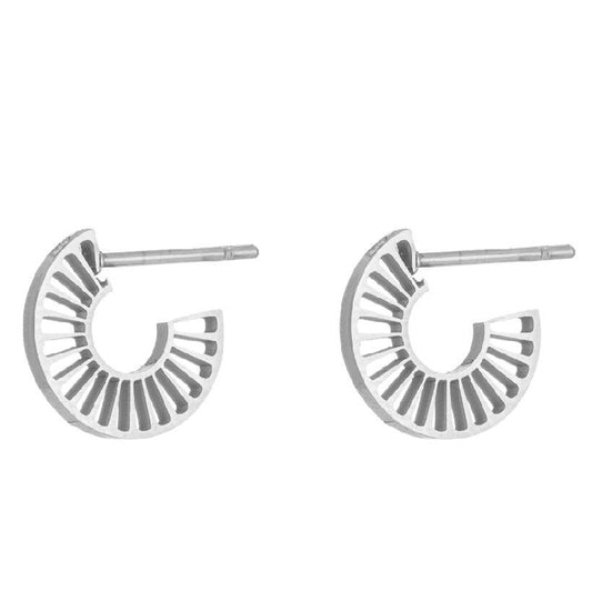 1 Pair Fashion Geometric Titanium Steel Plating Ear Studs