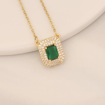 1 Piece Fashion Cross Copper Plating Zircon Necklace