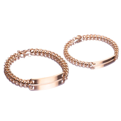 Fashion Geometric Titanium Steel Plating Bracelets