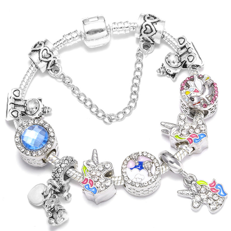 1 Piece Fashion Unicorn Alloy Enamel Plating Inlay Rhinestones Women's Bracelets