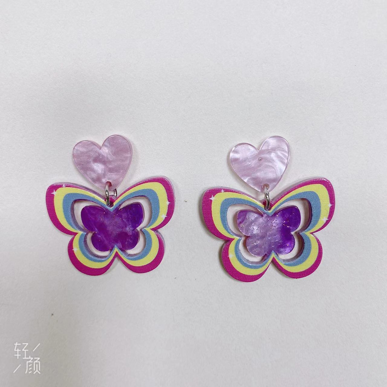 1 Pair Simple Style Flower Resin Stoving Varnish Women's Earrings