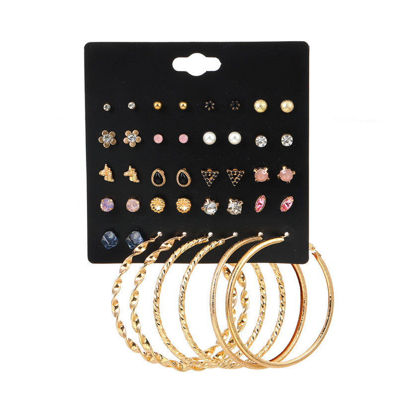 1 Set Fashion Triangle Circle Butterfly Synthetics Metal Copper Asymmetrical Inlay Artificial Pearls Rhinestones Zircon 18k Gold Plated Gold Plated Silver Plated Women's Earrings