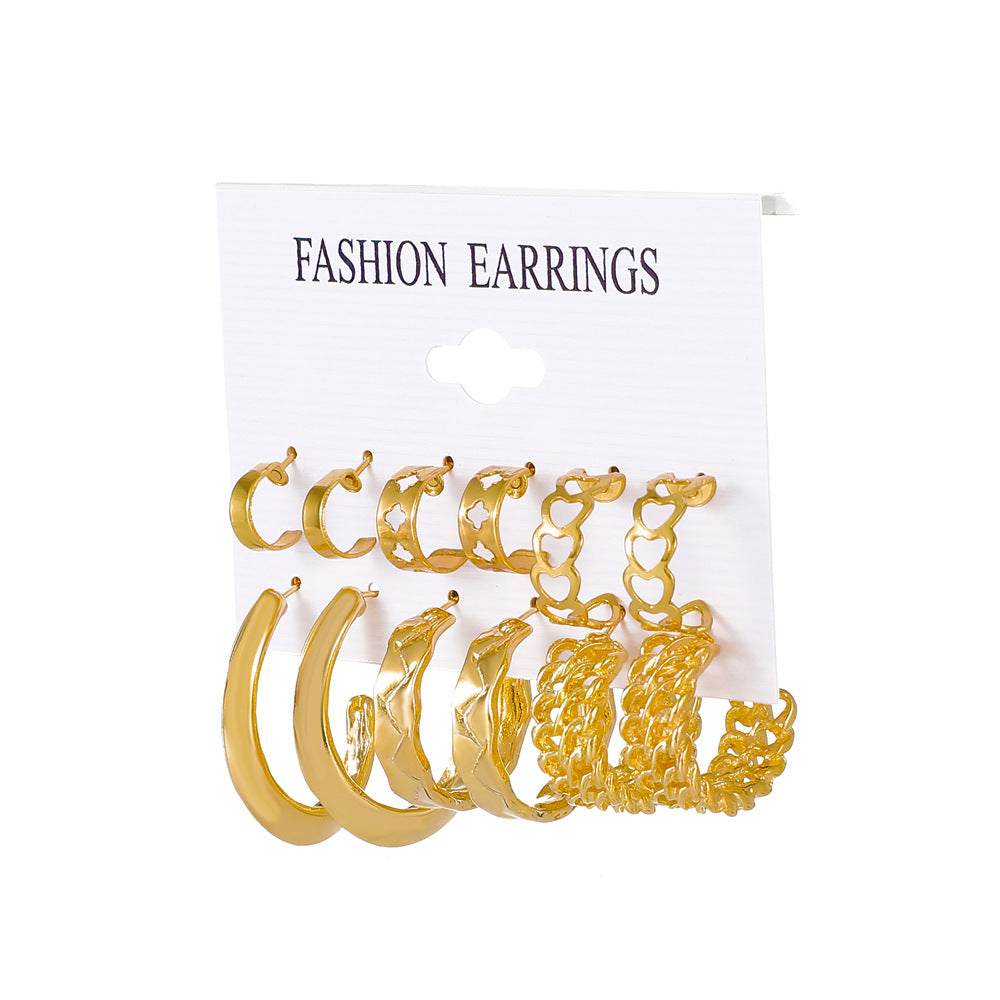 1 Set Fashion Triangle Circle Butterfly Synthetics Metal Copper Asymmetrical Inlay Artificial Pearls Rhinestones Zircon 18k Gold Plated Gold Plated Silver Plated Women's Earrings